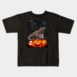 t-rex, halloween shirt, dino trex, trex, trex dino, trick or treat, trex costume Kids T-Shirt